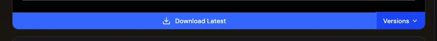 Download and the versions arrow under the player